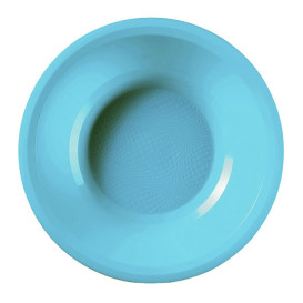 Prato de Plastico Fundo Turquesa Round PP Ø195mm (50 Uds)