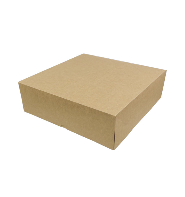 Caixa de Cartão Kraft com Aba Frontal 39x39+10cm (100 Uds) Caixa de Cartão Kraft com Aba Frontal 39x39+10cm (100 Uds)