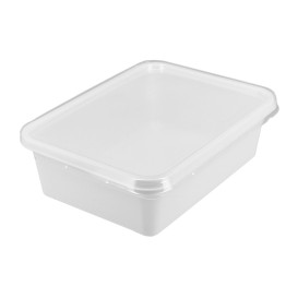 Embalagem com Tampa Plastico PS 157x112x51mm 500ml (100 Uds)