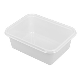 Embalagem Plastico PS Branco 127x91x42mm 300ml (100 Uds)