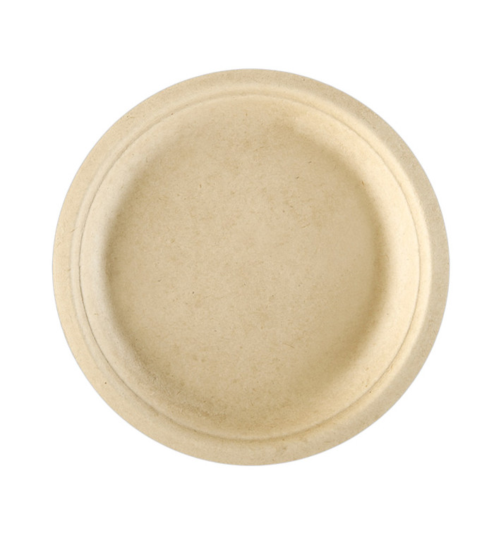 Prato Bio da cana-de-açúcar Natural Ø180mm (1000 Uds) Prato Bio da cana-de-açúcar Natural Ø180mm (1000 Uds)