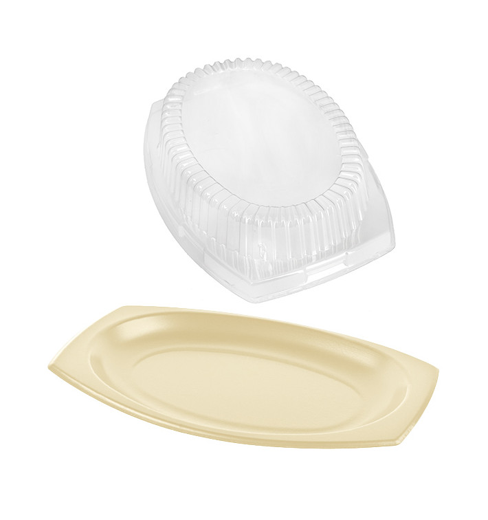 Prato Isopor FOAM Mel com Tampa 230x180mm (125 Uds) Prato Isopor FOAM Mel com Tampa 230x180mm (125 Uds)