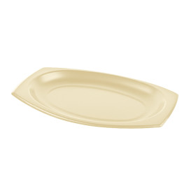 Prato Isopor FOAM Mel com Tampa 230x180mm (125 Uds)