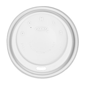 Tampa de Plastico PS "Cappuccino" Branco Ø9,4cm (1000 Uds)