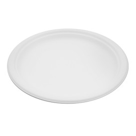 Prato Bio da cana-de-açúcar Branco Ø260mm (50 Uds)