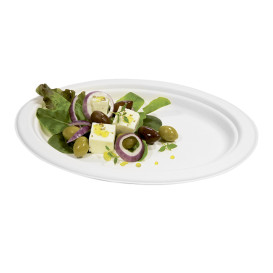 Bandeja Bio da cana-de-açúcar Branco 260x190mm (400 Uds)