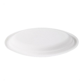 Bandeja Cana-de-açúcar Bagaço Branco 25,4x17,5 cm (50 Uds)