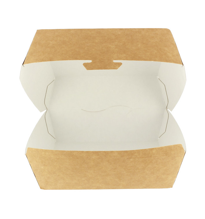 Caixa de Cartão Hamburguer Kraft Mega 16,5x18x9cm (200 Uds) Caixa de Cartão Hamburguer Kraft Mega 16,5x18x9cm (200 Uds)