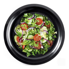 Prato de Plastico Preto Round PP Ø290mm (300 Uds)