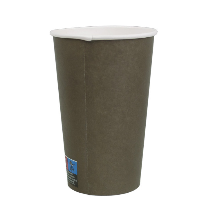 Copo de Cartão 16Oz/480ml Marron Ø9,0cm (50 Uds) Copo de Cartão 16Oz/480ml Marron Ø9,0cm (50 Uds)