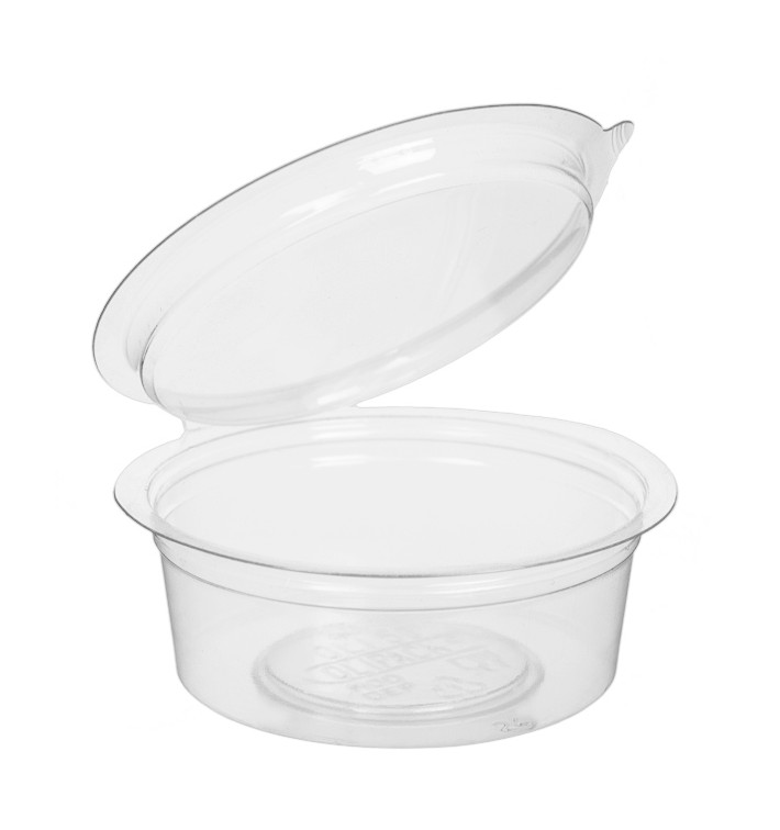Copo Redonda Bisagra APET Transparente 50ml (450 Uds) Copo Redonda Bisagra APET Transparente 50ml (450 Uds)