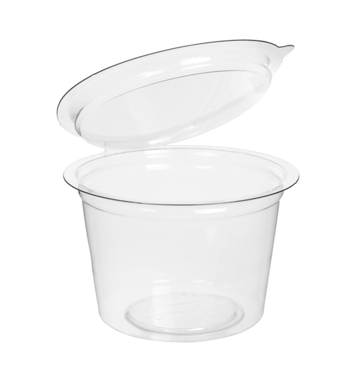 Copo Redonda Bisagra APET Transparente 100ml (405 Uds) Copo Redonda Bisagra APET Transparente 100ml (405 Uds)