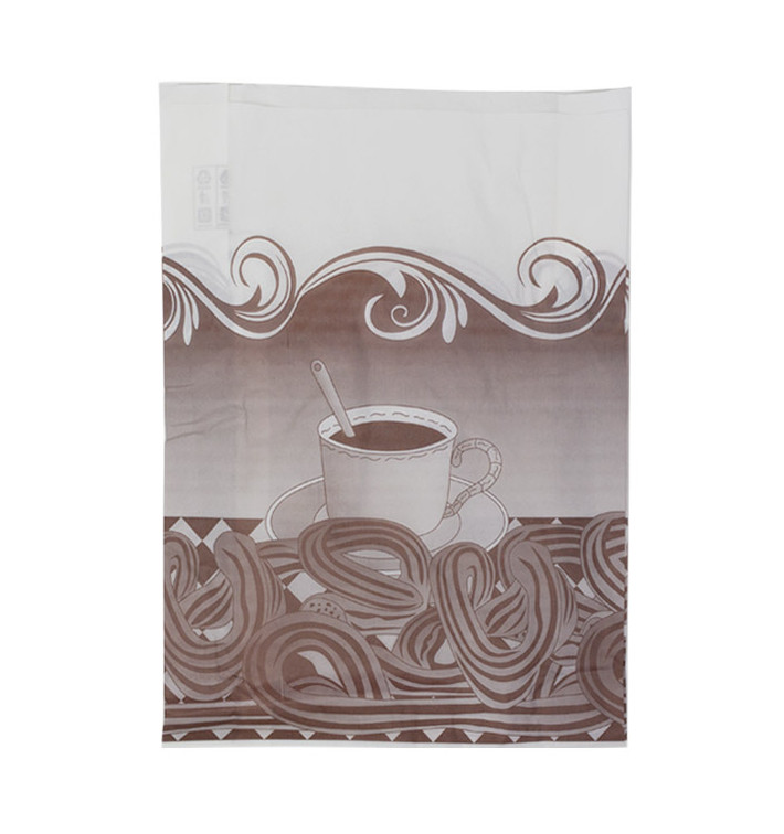 Saco de Papel Antigordura Churros 22+12x36cm (250 Uds) Saco de Papel Antigordura Churros 22+12x36cm (250 Uds)