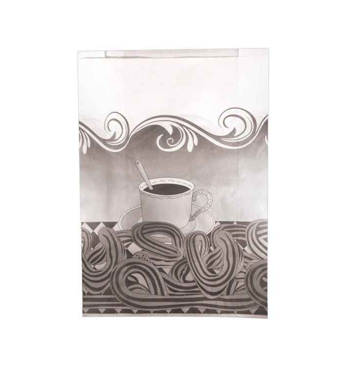 Saco de Papel Antigordura Churros 18+7x32cm (250 Uds) Saco de Papel Antigordura Churros 18+7x32cm (250 Uds)