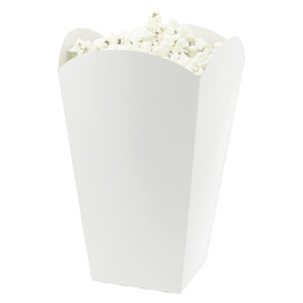 Caixa Pipocas Grande Branca 150gr 8,7x13x20,3cm (25 Uds)