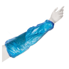 Manguitos em Polietileno 18x44cm 20 Microns Azul (1.000 Uds)