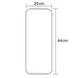 Manguitos em TST de PP Plastificado 25x44cm  Branco (50 Uds)