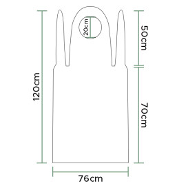 Avental Polietileno 76x120cm 37.5 Micron Azul (100 Uds)