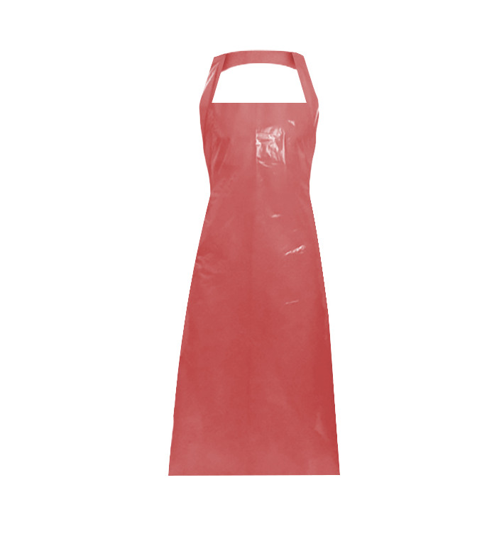 Avental Polietileno 76x120cm 20 Micron Vermelho (100 Uds) Avental Polietileno 76x120cm 20 Micron Vermelho (100 Uds)