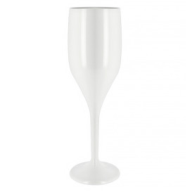 Copo Reutilizáveis  Flute Champanhe Branco SAN 150ml (6 Uds)