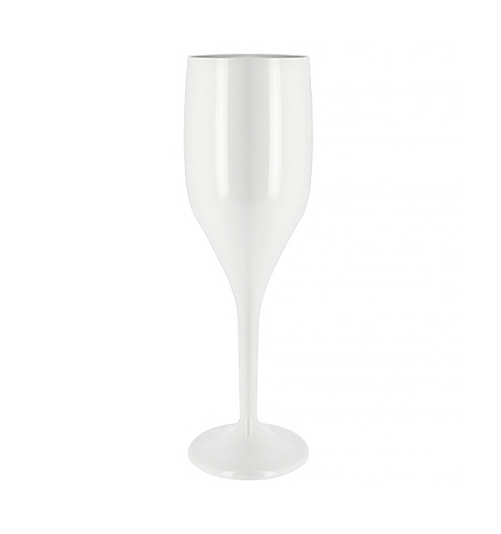 Copo Reutilizáveis Flute Champanhe Branco SAN 150ml (6 Uds) Copo Reutilizáveis Flute Champanhe Branco SAN 150ml (6 Uds)