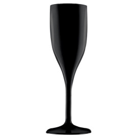 Copo Reutilizáveis  Flute Champanhe Preto SAN 150ml (1 Ud)