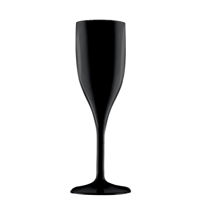 Copo Reutilizáveis Flute Champanhe Preto SAN 150ml (1 Ud) Copo Reutilizáveis Flute Champanhe Preto SAN 150ml (1 Ud)
