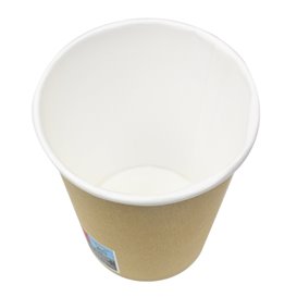 Copos de Cartão 9 Oz/280ml Kraft-Kraft Ø8,1cm (50 Uds)