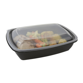 Tampa Embalagem Retangular Preto y Creme 23x16,5cm (300 Uds)