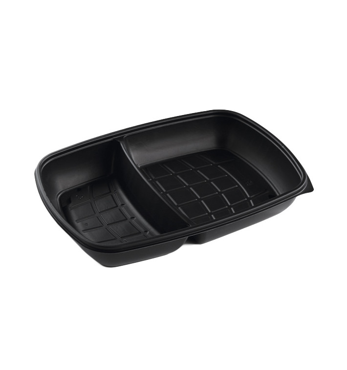 Embalagem Plástico 2C Preto 1300ml 28x20x4cm (150 Uds) Embalagem Plástico 2C Preto 1300ml 28x20x4cm (150 Uds)