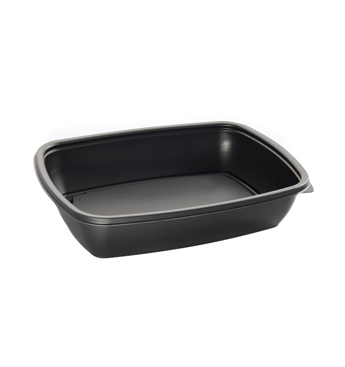 Embalagem Plástico Preto 900ml 23x16,5cm (75 Uds) Embalagem Plástico Preto 900ml 23x16,5cm (75 Uds)