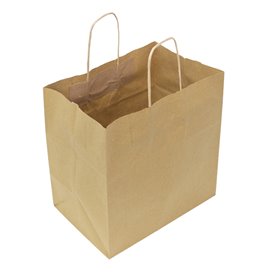 Saco Papel Kraft Asas 70g/m² 26+18x26cm (50 Uds) Saco Papel Kraft Asas 70g/m² 26+18x26cm (50 Uds)