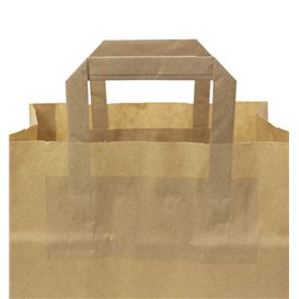 Saco Papel Kraft Asas 70g/m² 26+18x26cm (50 Uds)
