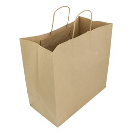 Saco Papel Kraft Asas 70g/m² 26+18x26cm (250 Uds)