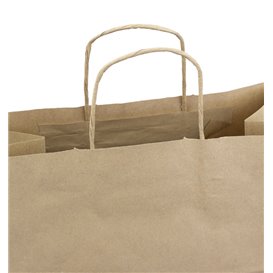 Saco Papel Kraft Asas 70g/m² 26+18x26cm (250 Uds)