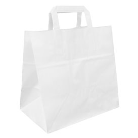 Saco Papel Branco Asas 70g/m² 26+18x26cm (250 Uds)