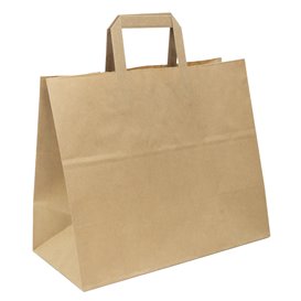 Saco Papel Kraft Asas 70g/m² 32x22x26cm (250 Uds)