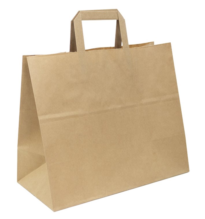 Saco Papel Kraft Asas 70g/m² 32+22x26cm (50 Uds) Saco Papel Kraft Asas 70g/m² 32+22x26cm (50 Uds)