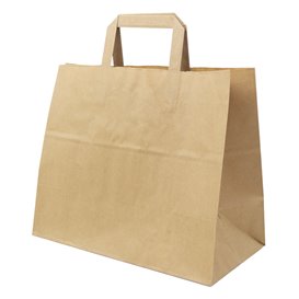 Saco Papel Kraft Asas 70g/m² 32+22x26cm (50 Uds)