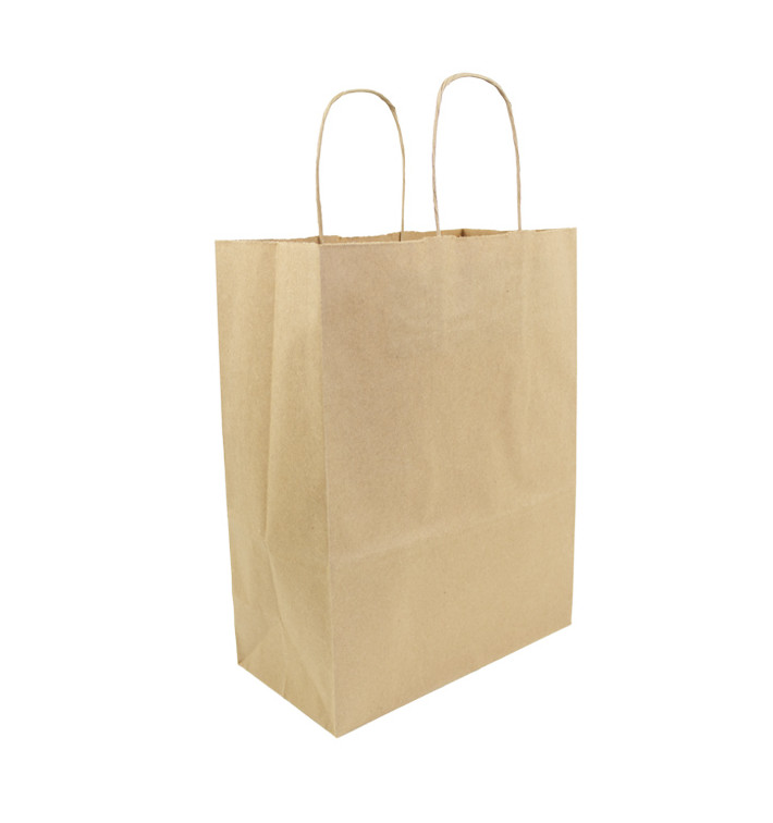 Saco Papel Kraft Hawanna Asas 100g/m² 24x12x31cm (50 Uds) Saco Papel Kraft Hawanna Asas 100g/m² 24x12x31cm (50 Uds)