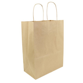 Saco Papel Kraft Hawanna Asas 100g/m² 24x12x31cm (250 Uds)