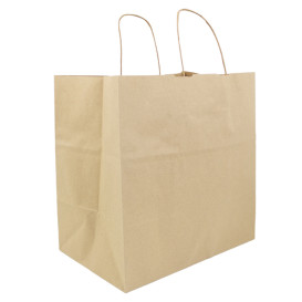 Saco Papel Kraft Hawanna Asas 100g/m² 32x20x32cm (50 Uds)