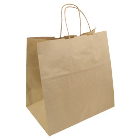 Saco Papel Kraft Hawanna Asas 100g/m² 32x20x32cm (50 Uds)