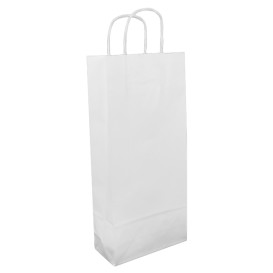 Saco Papel Branco porta Garrafas 18+8x39cm (300 Uds)