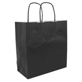 Saco Papel Preto Asas 100g/m² 22+9x23cm (250 Uds)