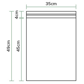 Saco Polipropileno CPP Dobra Adesivo 35x45cm G160 (100 Uds)