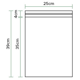 Saco Polipropileno CPP Dobra Adesivo 25x35cm G160 (100 Uds)