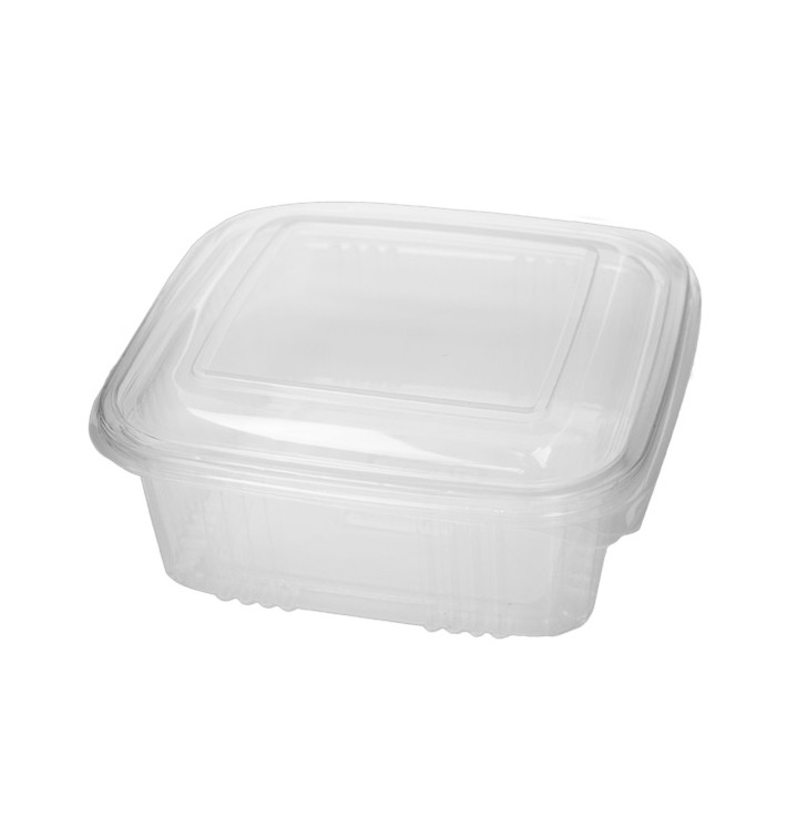Embalagem Plastico Quadrado Tampa Bisagra PP 750ml (500 Uds) Embalagem Plastico Quadrado Tampa Bisagra PP 750ml (500 Uds)