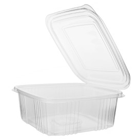 Embalagem Plastico Quadrado Tampa Bisagra PP 750ml (500 Uds)