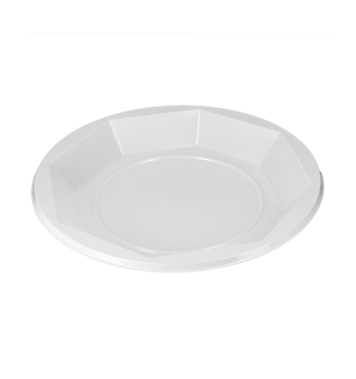 Prato Profundo Reutilizável Económico PS Branco Ø22cm (420 Uds) Prato Profundo Reutilizável Económico PS Branco Ø22cm (420 Uds)